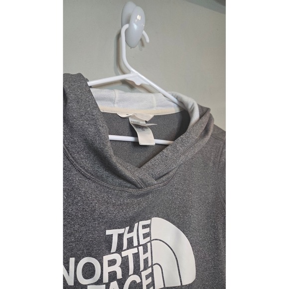 Tops - The North Face Hoodie Sweatshirt Womens Small Gray White Graphic Logo Pullover